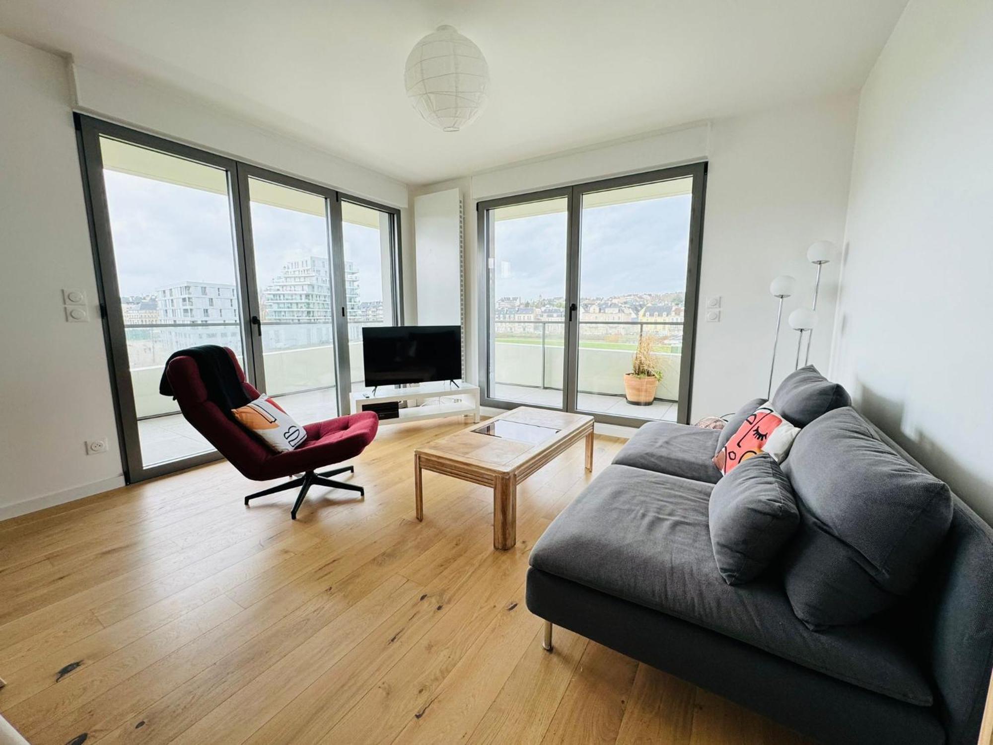 Presqu'Ile, Appartement Neuf Avec Balcon, Salle De Gym Et Parking Caen Luaran gambar